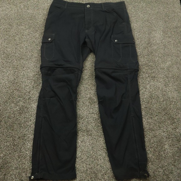 Kuhl Renegade Convertible Pants Mens 36x32 Stealth Zip Off Cargo Hiking - Picture 1 of 12